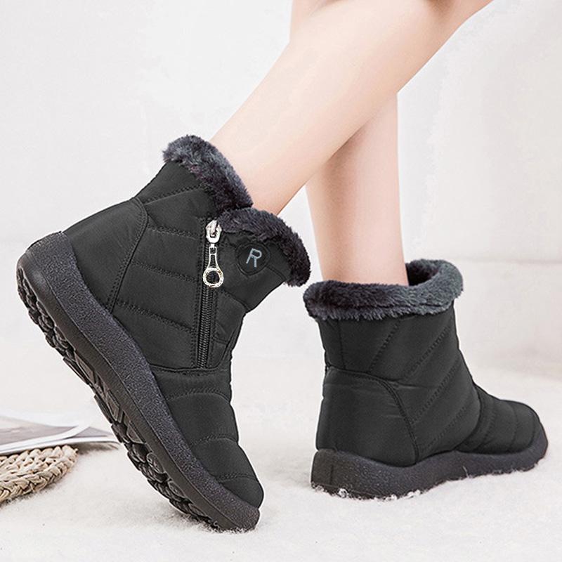 High Quality Winter Boots Women's Boots Mother Shoes Waterproof Ankle Boots Women Rain Warm Fur Foot