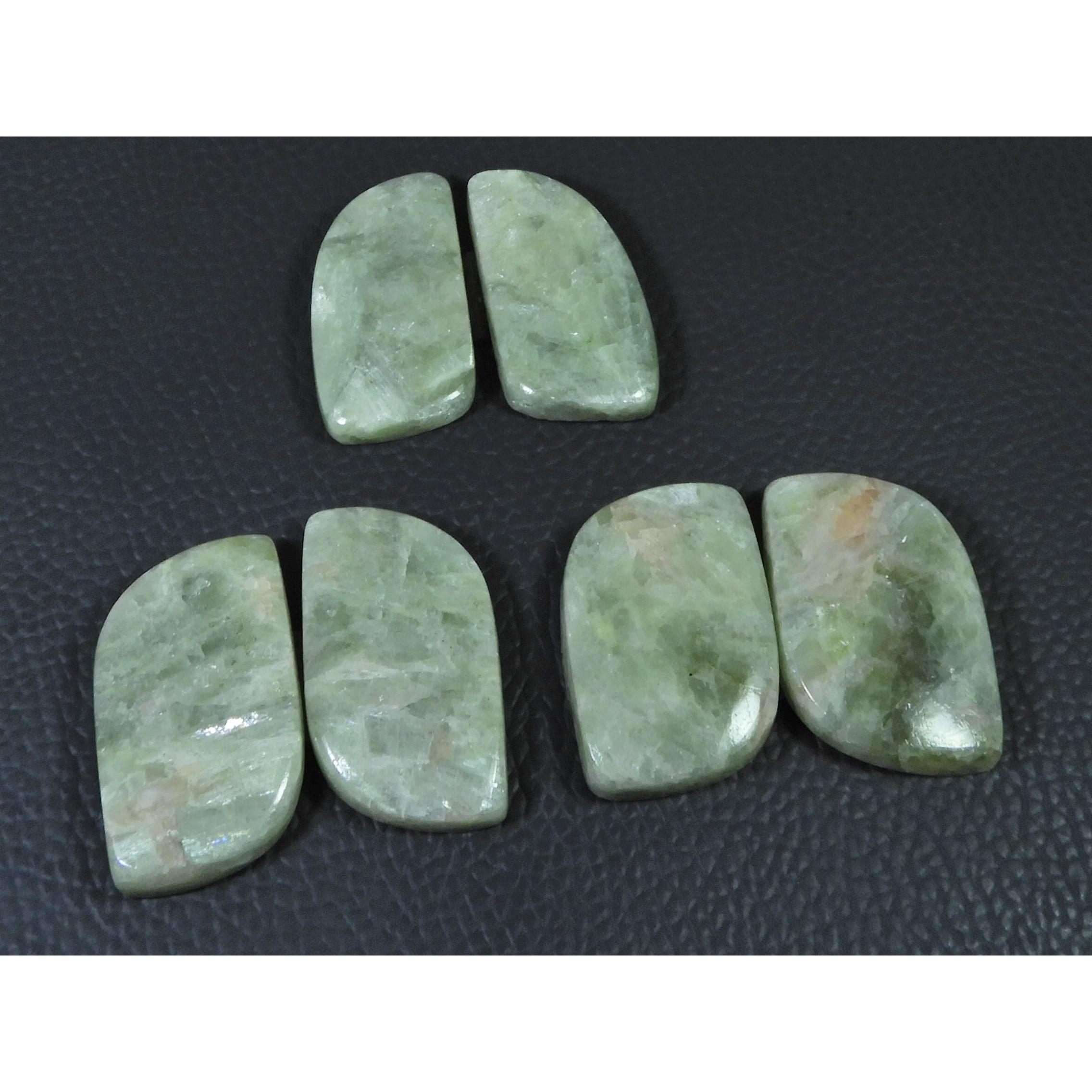 Natural Golden Seraphinite Matched pair Cabochon Loose Gemstone 03 Pair Lot C-2341