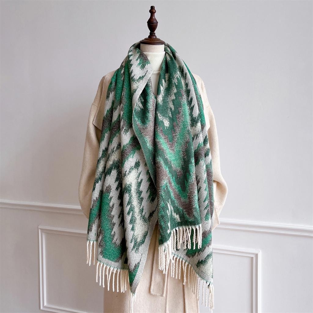 [T842] 65*180cm Ethnic Style Women Jacquard Scarf Thick Imitation Cashmere Tassel Shawl Winter Warm Neck Wrap Pashmina Blanket