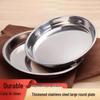 Diruien 304 Stainless Steel Shallow Round Plates - 14cm (2-Pack)