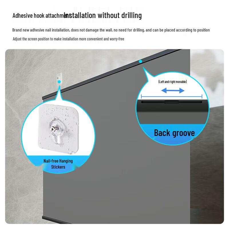 IN&VI B1 72-inch 4K Fresnel Anti-Light Wall-Mounted Projection Screen