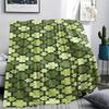 St.Patrick's Day Green clover Print Flannel Blanket,High quality Comfortable for All Seasons,Home Decor,Warmth and Comfort,Perfect for Christmas Gifts