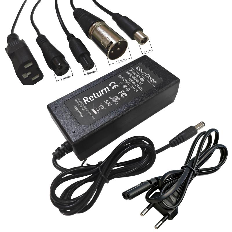 1 Set Ac 100-240V Dc 42V 2A Lithium Battery Charger Us/ Eu Plug Battery Adapter On Sector Accessories 42V 2A  Power Adapter