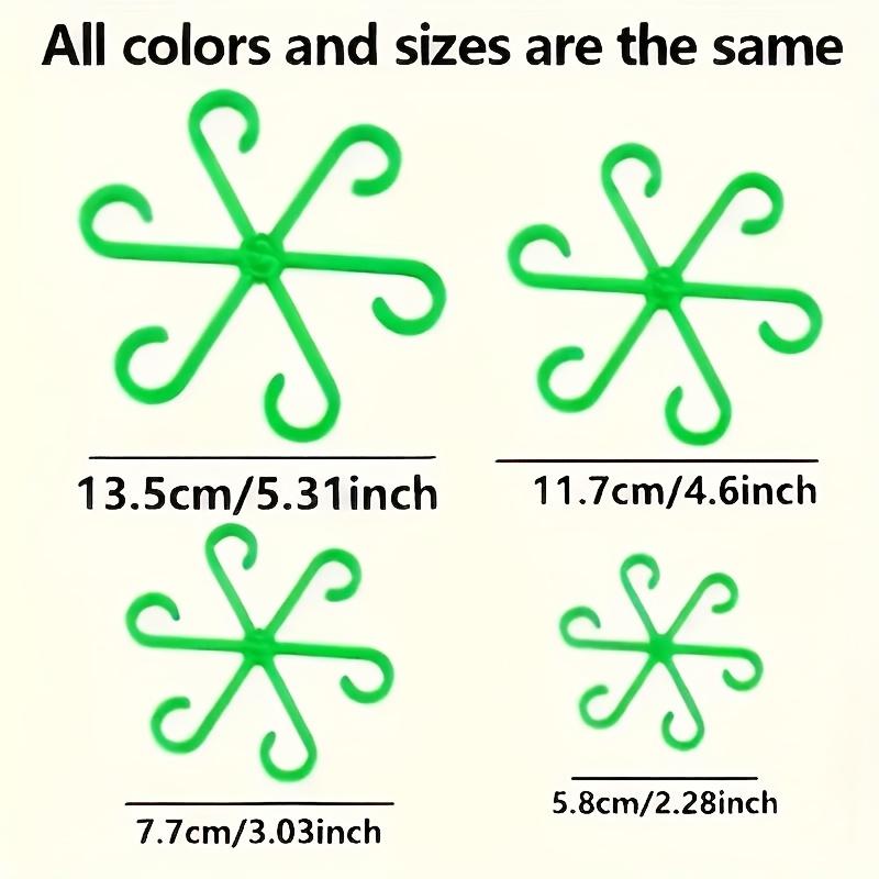 

Набор из 4 шт. опор для растений, регулируемый крючок для стебля, изготовлен из пластика, для легкого садоводства, растения с высоким стеблем, с обрезкой и подвязыванием в саду зелёный