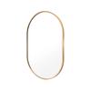 Mirrors La Bella Gold Wall Mirror Oval Aluminum Frame Makeup Decor Bathroom Vanity 50 X 75Cm