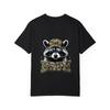Cotton T Shirt White Raccoon Wearing Camouflage Hat and Sunglasses Bruh Text Print Casual Wear for Men and Women Outdoor Activities Streetwear Fashion