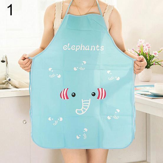 Ženy roztomilé kreslené vodotěsné zástěry kuchyně restaurace vaření bryndáček zástěry