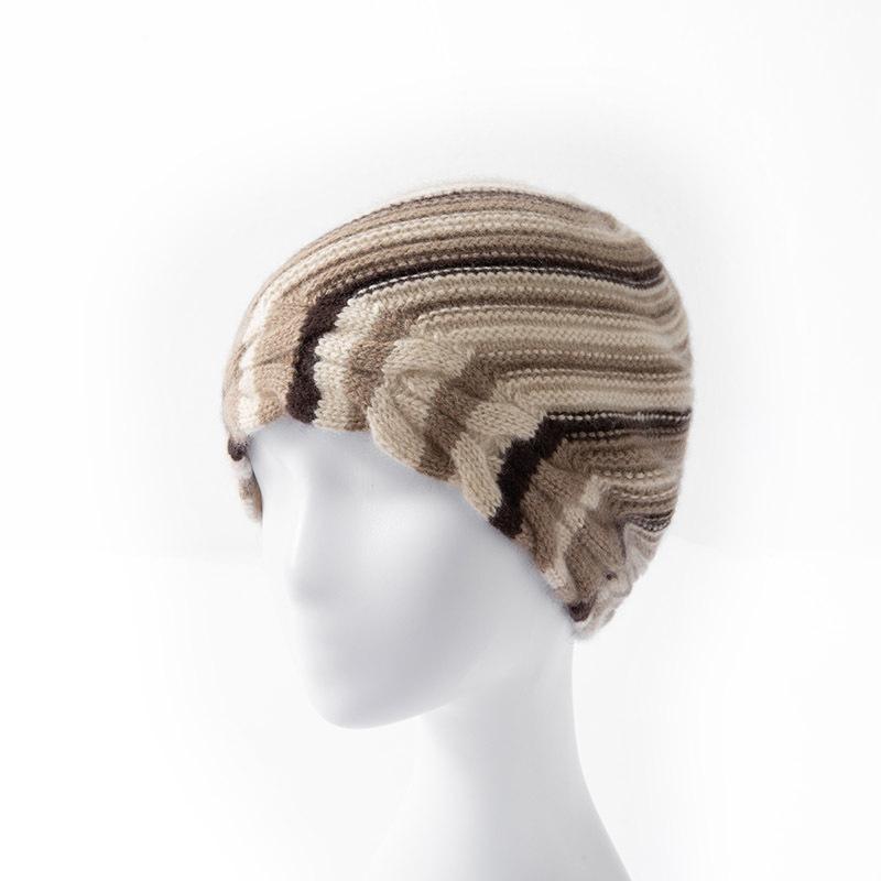 

Чистый кашемир Осень и Зима Унисекс Цветной блок Утолщенная Радужная Шапка Баотоу Защита ушей Вязаная шапка One Size