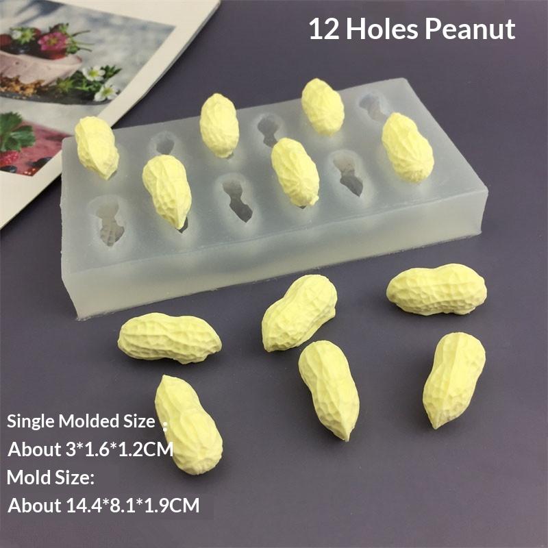 Moule à Gâteau Mousse Français en Silicone Design Cacahuète 2/8/12 Cavités Moule à Chocolat Outils Pâtisserie Desserts Cuisine