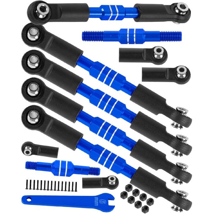 RC Turnbuckles Camber Links Upgrades Part for 1/10 Slash/Stampede/Rustler/Bandit 2WD VXL,Aluminum Turnbuckles Camber Links Hops Up,Navy Blue