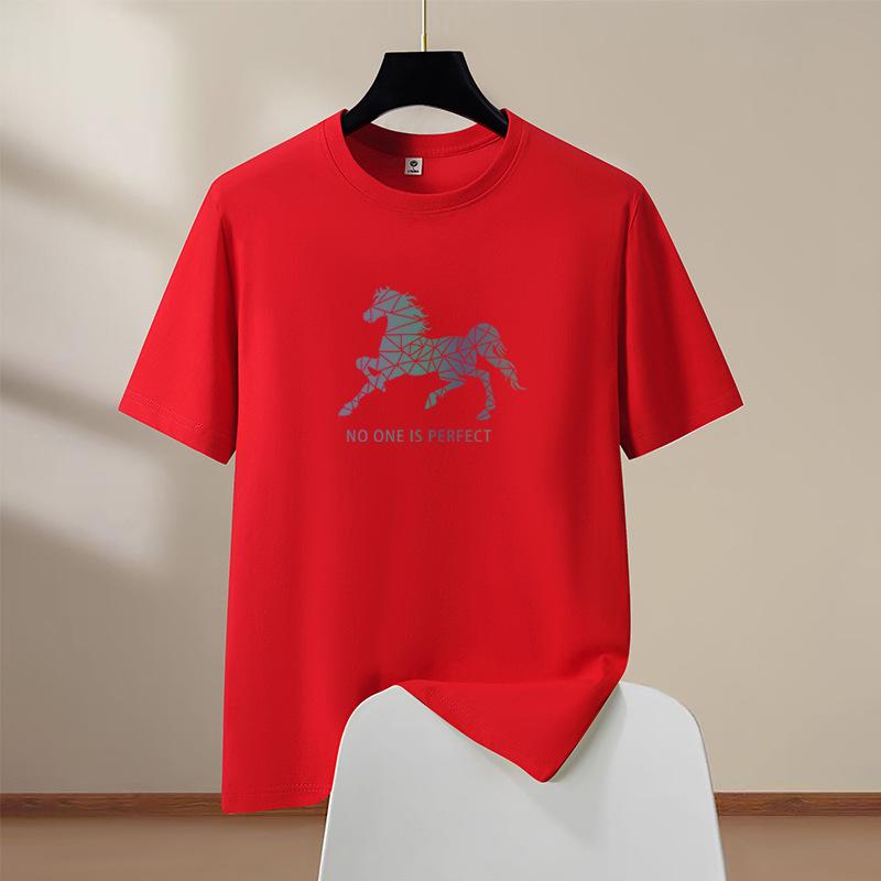 T-Shirt for Men O Neck Horse T-shirts Man T-shirt for Male Oversized S-6XL Men T-shirts Sports Print Shorts Sleeve T-shirts