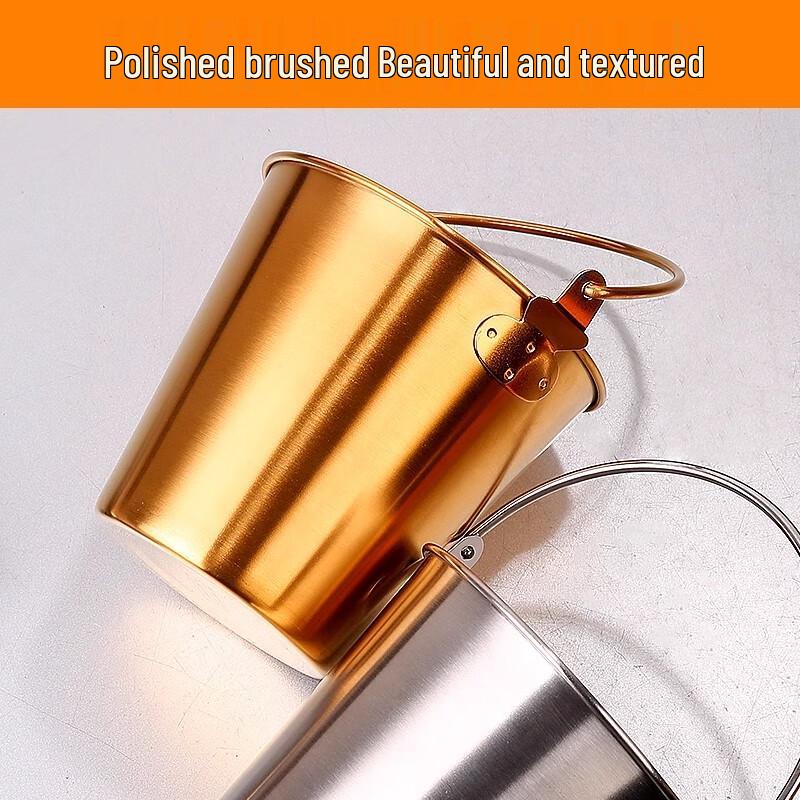 Jingqingfu 304 Stainless Steel Portable Ice & Snack Bucket