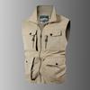 MultiBag Vest Men'S Outdoor Leisure StandUp Collar Fishing Vest Tooling Jacket Photography Vest