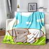 Cute cartoon bear printed blanket Warm Flannel Blankets Soft and Comfortable Home Travel Blanket bed linings Birthday Gift