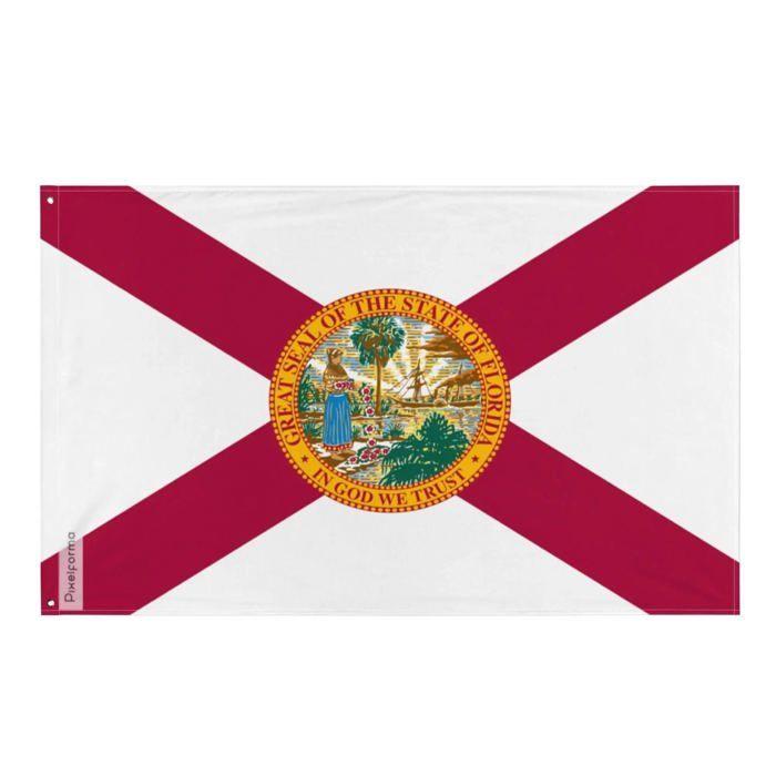 Drapeau de la Floride – 90 x 150 cm – Polyester Résistant – 2 Œillets en Métal – Usage Intérieur / Extérieur – Pixelforma chiaro