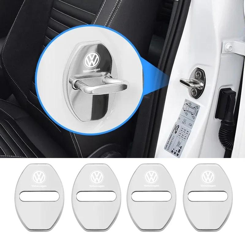 Opq1 Car Styling Door Lock Cover Emblems Door Accessories For VW GTI Atlas Jetta Touareg Variant Golf Polo Taos Nivus Passat Tiguan A
