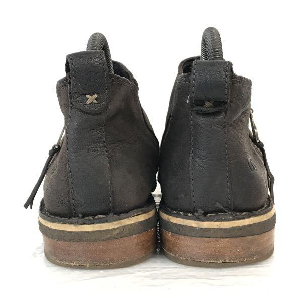 UGG Chukka Short Boots US6.5 23.5 Brown Side Zip Mouton Crepe Desert Boots(USED)