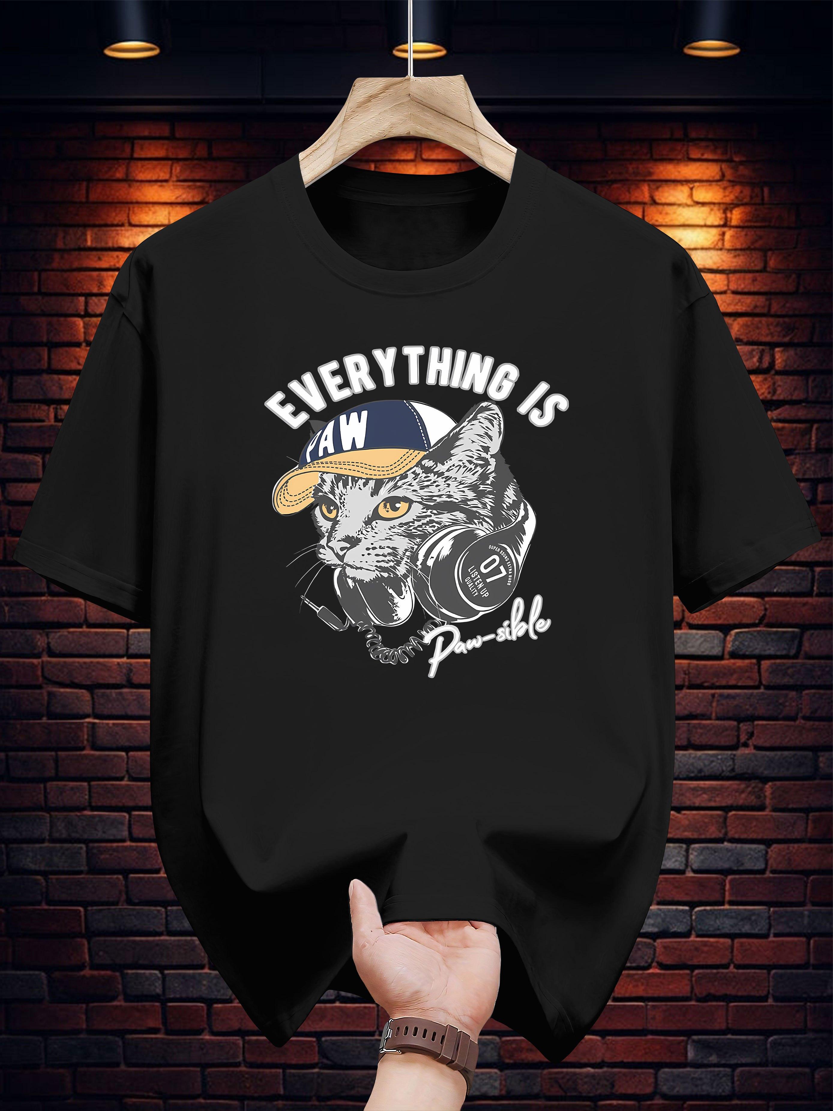 Graphic T-shirt - Casual Summer Short Sleeve Tee with  EVERYTHING IS AWESOME  Print XL