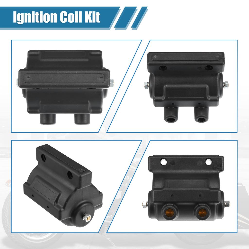 X AUTOHAUX Electronic Ignition Coil Kit Dual Fire Control Module Fit Dyna S Harley Davidson Softail Heritage Sportster 883 1971-2003