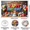 2D Kids Birthday Banner 2D Flat Printing Colorful Happy Birthday Party Background Flag