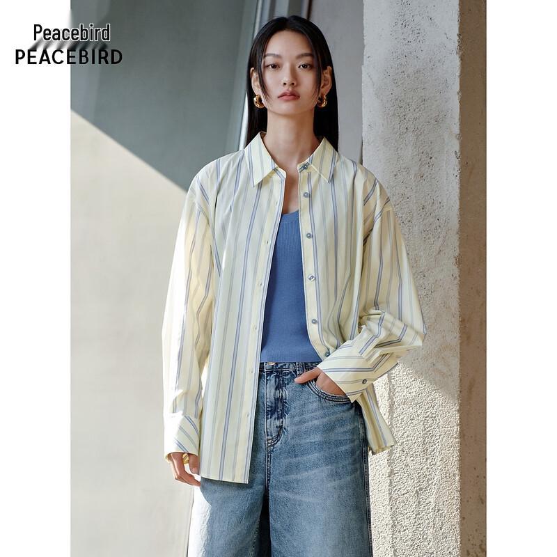 Peacebird Striped Loose Fit Shirt XL