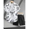 3D Printed Men's Short-sleeved Shirt And Beach Shorts Set Summer Street Fashion Men's Casual Shirt Outdoor Everyday Men's Shorts