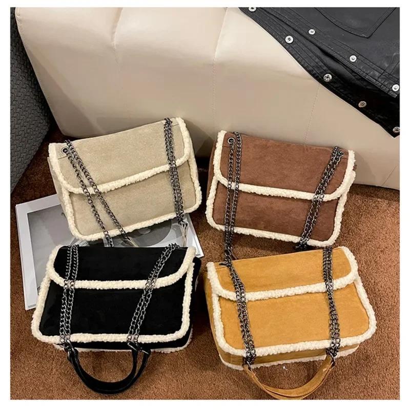 Ретро женские сумки через плечо легкие роскошные новые однотонные трендовые универсальные — фото 4