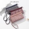 YADAS Ladies' Classic Oval Print Zipper Wristlet Bag - PU Leather