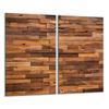 Glass Cutting Board 2X 30X52 Wood