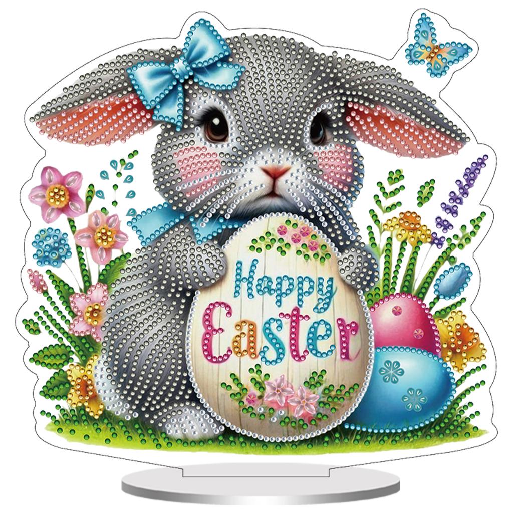 2D/Flat DIY Diamond Painting Tabletop Ornaments Kit Double Sided Print Single Side Drill for Living Room Home Office Decoration