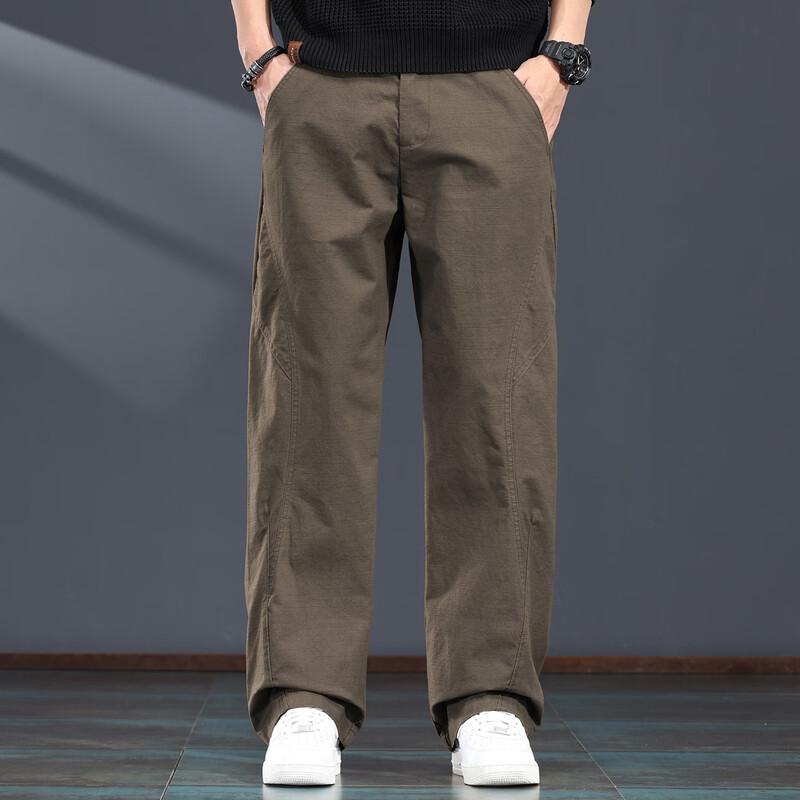 

Jie Lei Nuo Men s American Style Loose Straight-Leg Casual Outdoor Pants 2XL