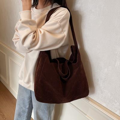Frosted Retro Bag Women's Large-capacity New Autumn and Winter Versatile Casual Shoulder Bag Tote Bag