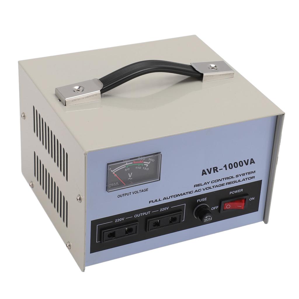 AC Voltage Regulator 1000W 160?250V Input 220V Output 3 Sockets Automatic Voltage Stabiliz