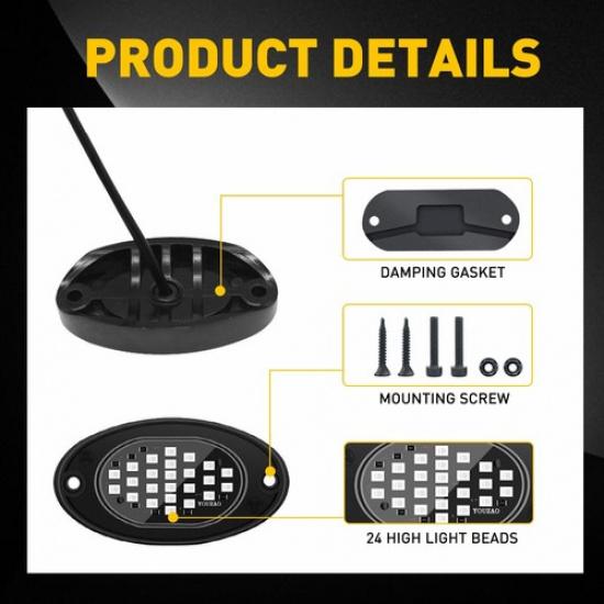 LED Rock Lights Underbody Light 9W For Jeep Offroad Truck ATV UTV 4X4 Car Boat A