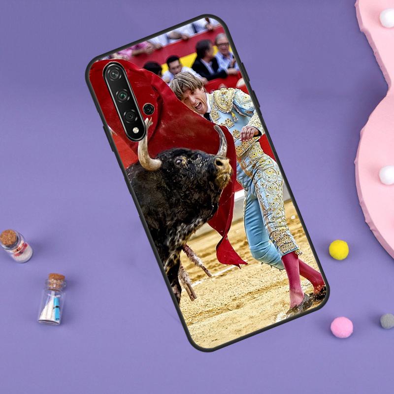 Bullfight Bull Fighter Case For Huawei P30 P20 P40 Lite Nova 5T 11i 8i 3i 9 10 SE 11 Pro Y90 Y70 Y61 Y60 Y91 Cover