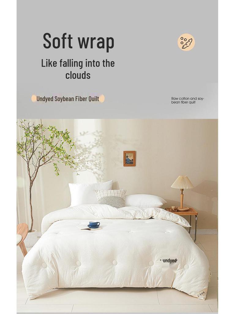 Thickened Soybean Fiber Quilt: Warm, Universal Winter Bedding
