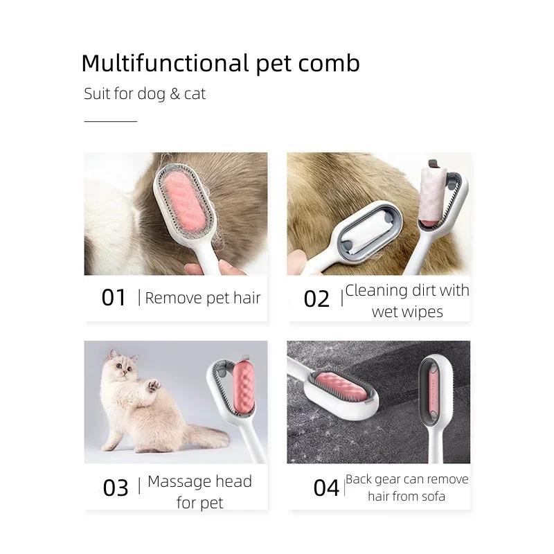 Pet Hair Brush Dog Cat Comb Hair Massages Removes Brush for Matted Curly Long Hair Pet Grooming Cleaning Beauty Accessories