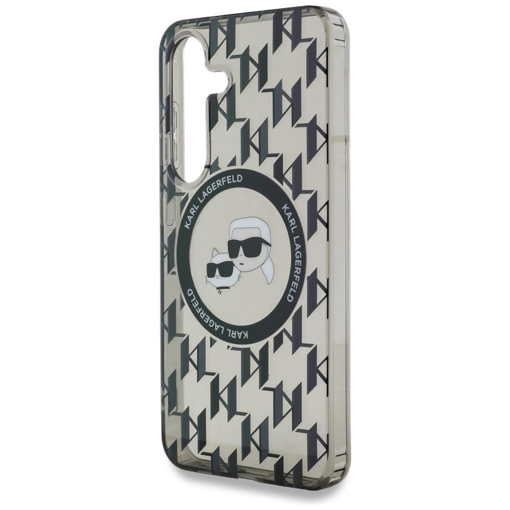 Etui Karl Lagerfeld Button               Karl&Choupette Heads On Kl Pattern Magsafe Do Samsung Galaxy S25 Czarny