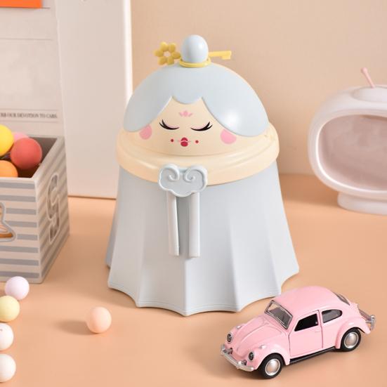 Garbage Can Princess Shape Office Bathroom Car Hotel Deskside Small Trash Can Compact Desktop Waste Bin