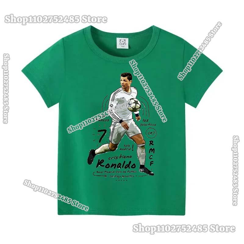 CR7 Cristiano Ronaldo Kids T-shirts Cartoon Clothes Shorts Sleeve Tee Football Star Printed Boutique Casual Tops Apparel Gifts