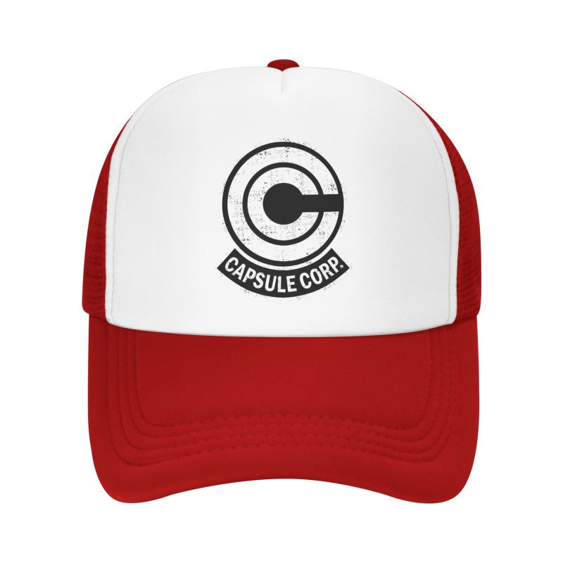 Capsule Corp Mesh Baseball Cap Unisex HipHop Snapback Caps Summer Breathable Sun Visor Hat Anime DBZ Trucker Adjustable Hats