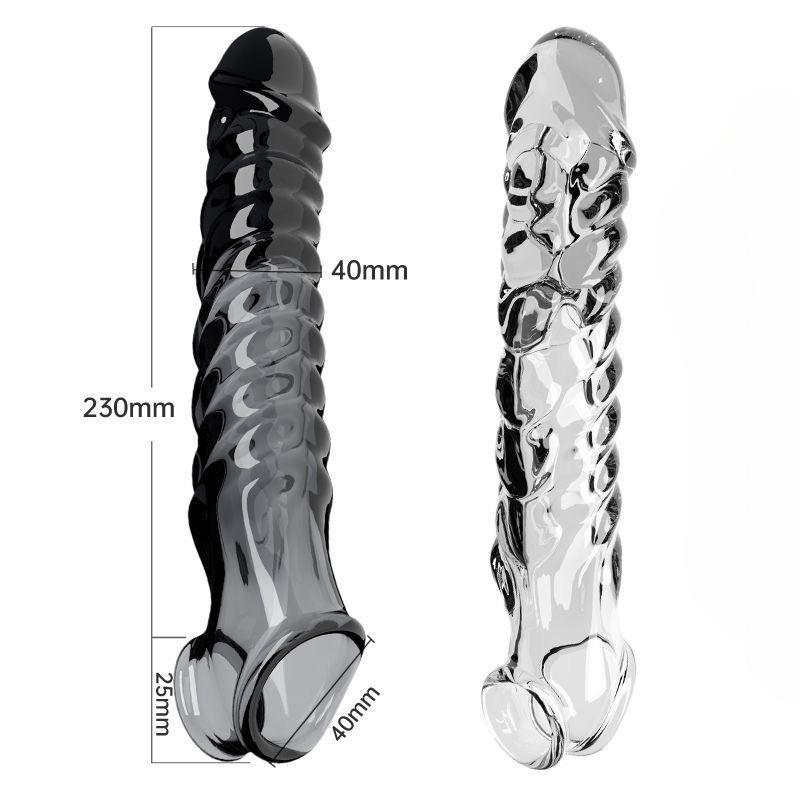 Penis Sleeve Extensions Condom Male Enlargement Delay Vibrators Clits Massager Cock Ring Vibrating Penis Cover Sex Toys For Men 18+