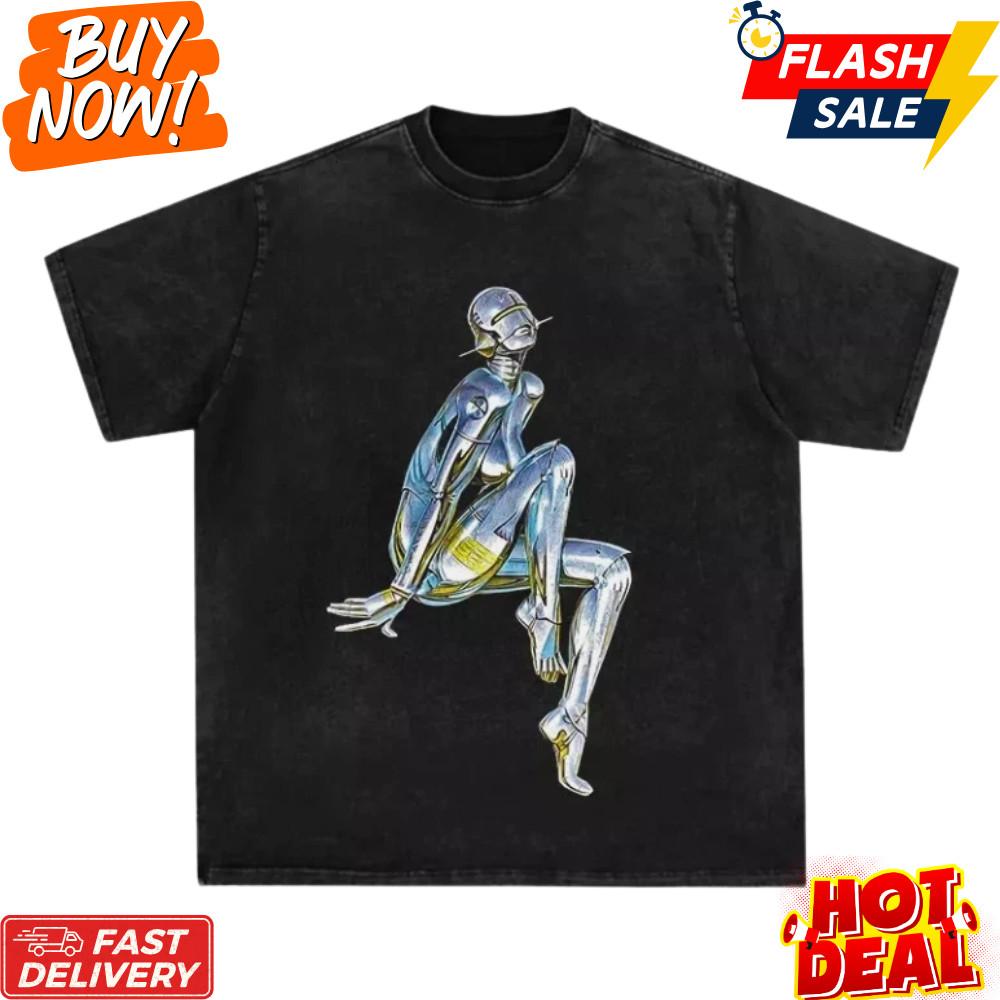 Hajime Sorayama Inspiriertes T-Shirt Fan Made Sexy Roboter Grafik Gewaschenes Tee S-5XL