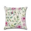 Green 18 Tropical Plant Pillow Case Cotton Linen Sofa Cushion Decorative Cover