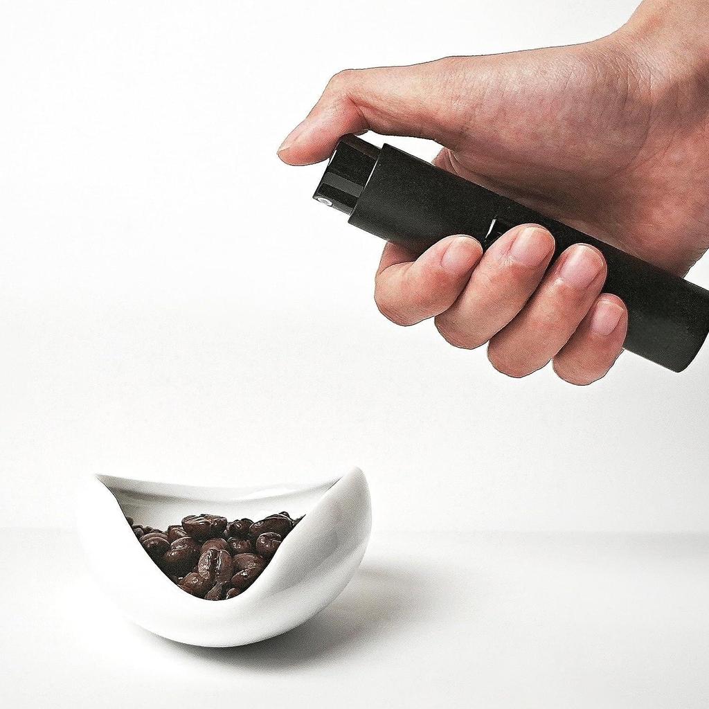 Ceramic Coffee Bean Dosing Cup with Anti-Static Spray Bottle Tea Leaves Measuring Tray Barista Scoops Set for Precision Brewing