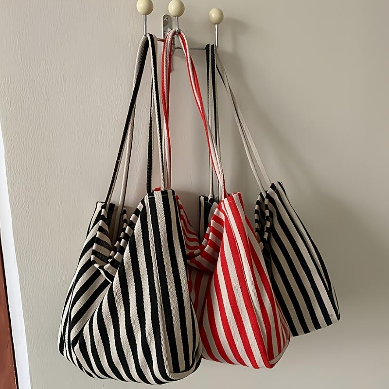 Stylish Striped Canvas - Roomy And Adaptable - Perfect for The Office, Classes, Or a Day Trip.