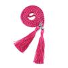 Ethnic Women Braided Knot Tassel Belt Waistband Skinny Thin Waist Rope Strap