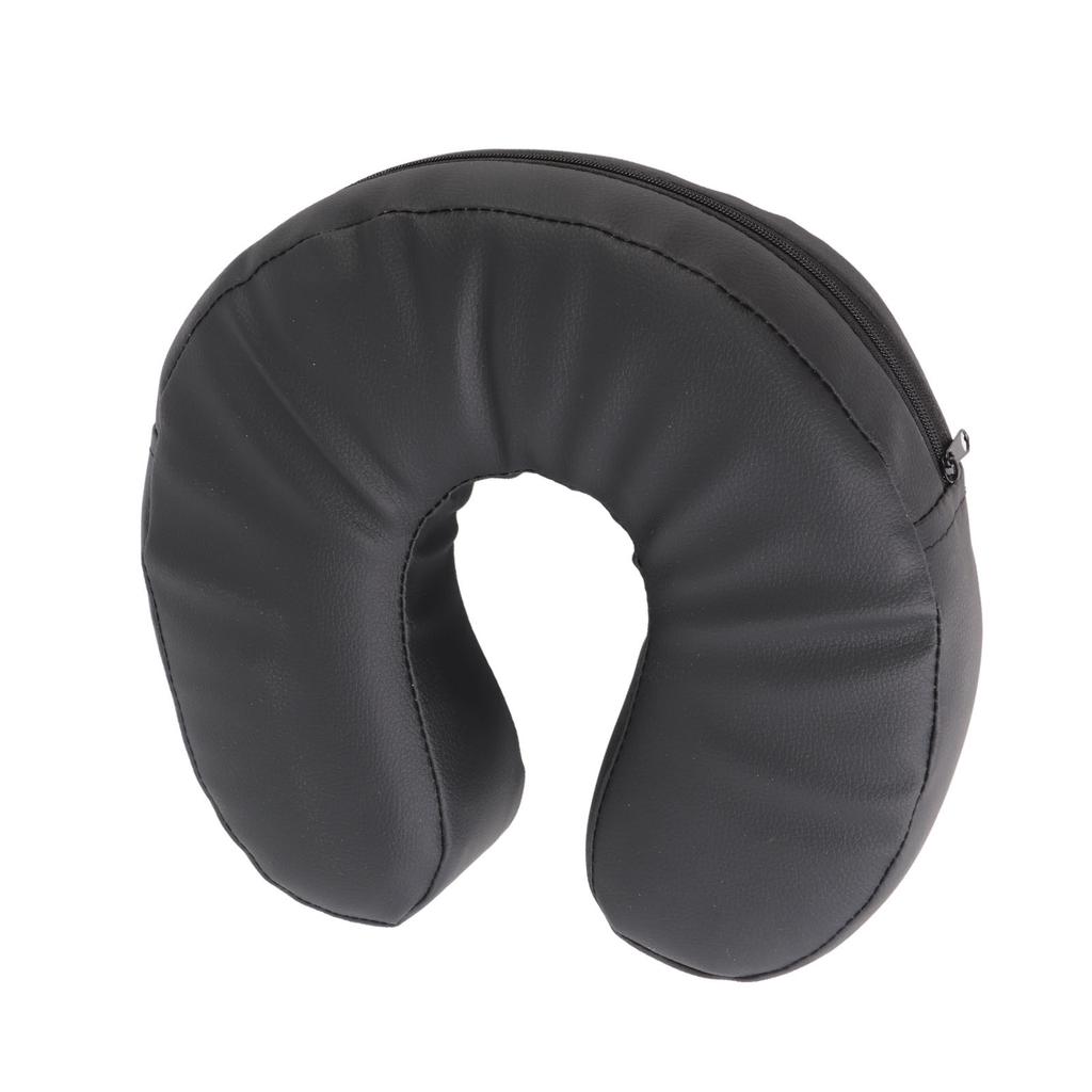 U Shaped Face Pillow Massage Face Cradle Cushion Massage Bed Pillow for Beauty Salon Black