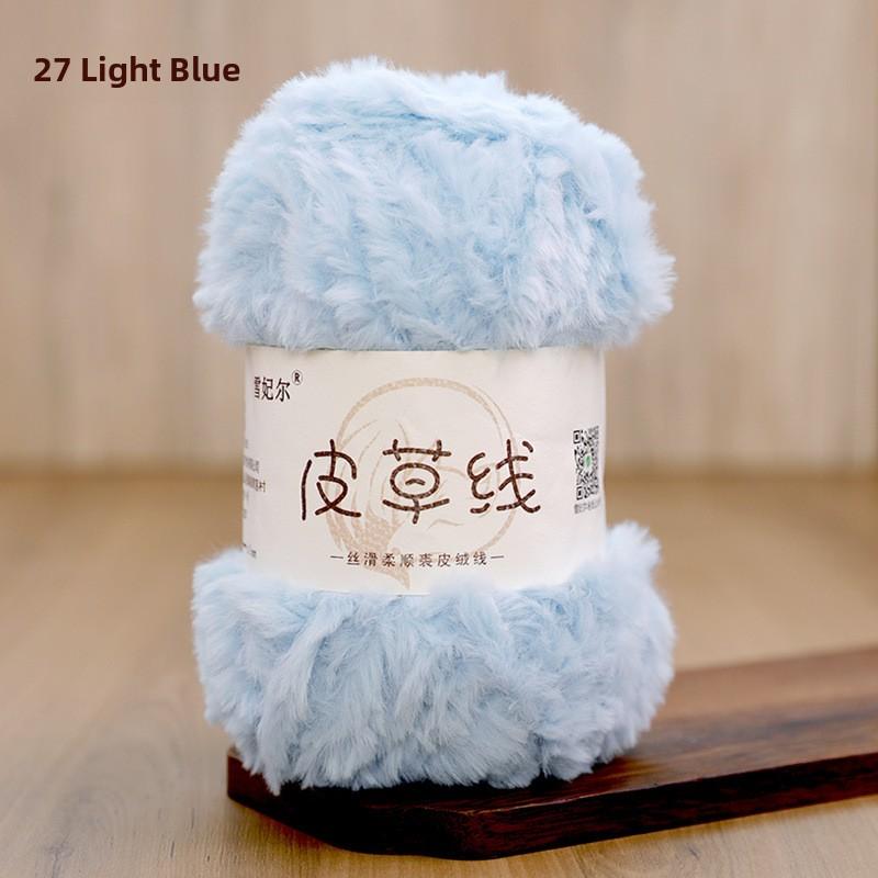Hand Knitted Fur Yarn Long Hair Hat Scarf DIY Wool Yarn Simulation Fur Crt Material Autumn Faion Accories
