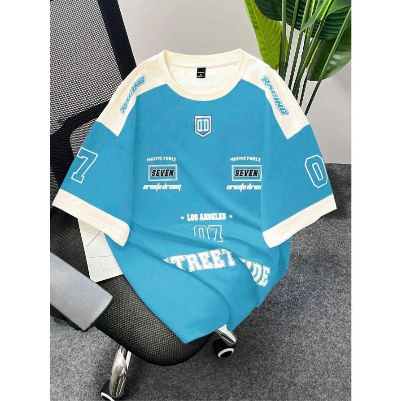 Short Sleeved Streetwear Sports Style Men's Sports Round Neck T-shirt Quick Drying Comfortable and Breathable